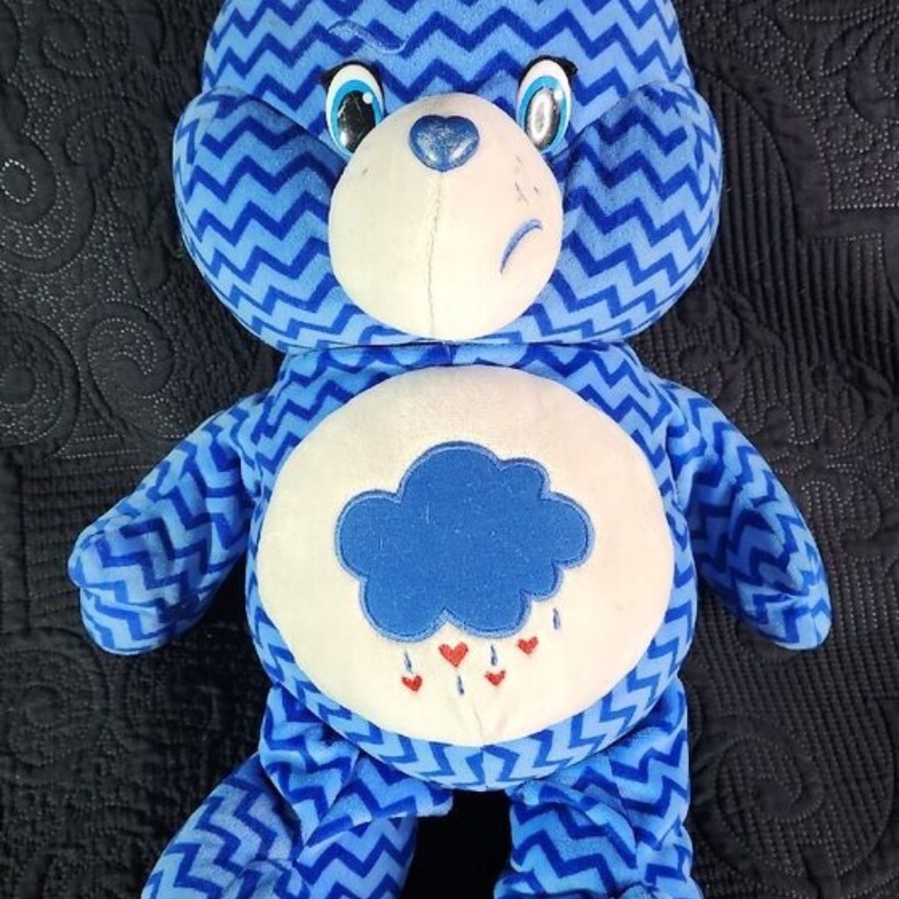 2017 striped GRUMPY CARE BEAR Kellytoy 13 inches